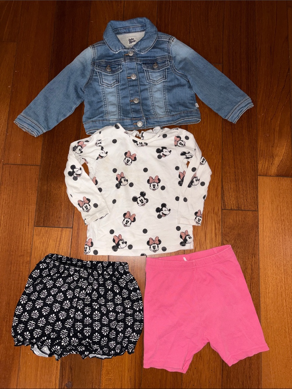 Carter's Pink Gray Baby Bottoms Disney Minnie Mouse baby b gosh 18 mo bundle set - Picture 2 of 8